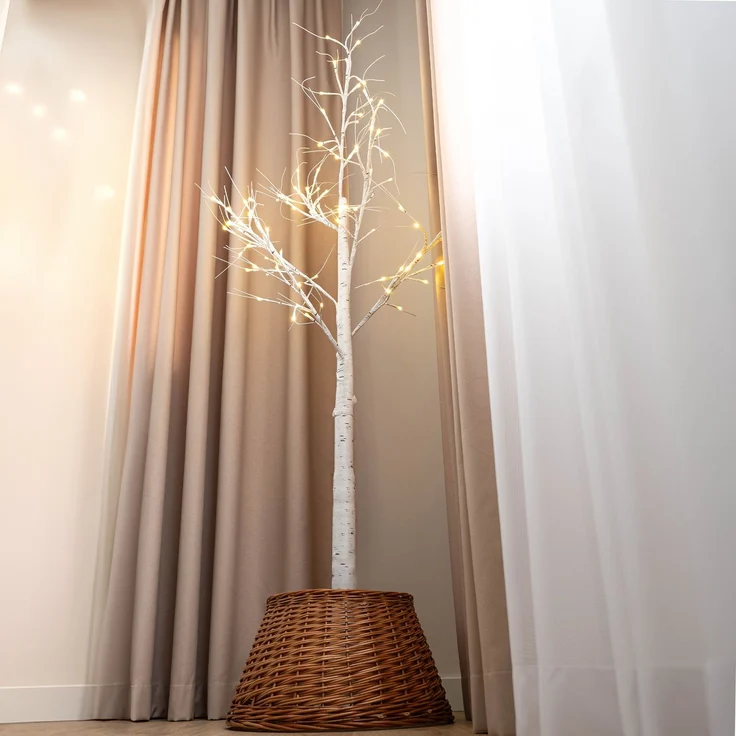 KADAX Naturgeflechtabdeckung Aliano 50 cm für Weihnachtsbaumständer – Bild 5
