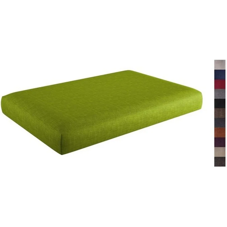 sunnypillow Palettenkissen mit abnehmbarem Bezug Kaltschaum Palettenauflage Palettenpolster Palettensofa Sitzkissen Rückenlehne Indoor Outdoor Sitzkissen 120 x 60 x 15 cm Grün – Bild 4