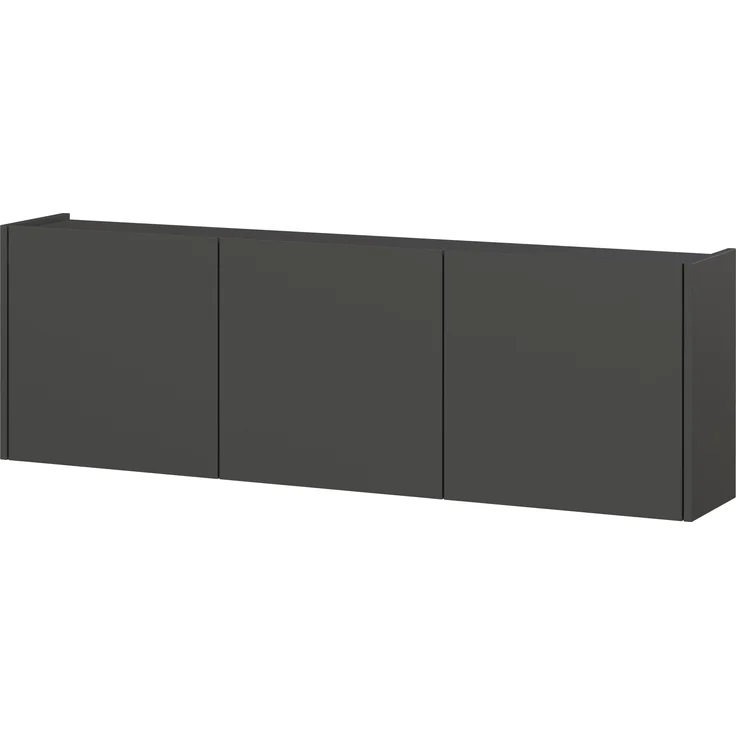 Hängeschrank >PIANA< 3 Türen,6 Fächer, Graphit - 138x45x25cm (BxHxT) – Bild 4