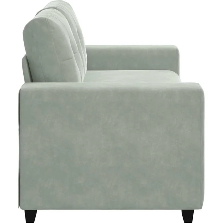 vidaXL Zweisitzer-Sofa Hellgrau 180x77x82 cm Samt 4105122 – Bild 5