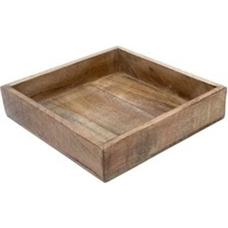 Spetebo Dekotablett Mango Servier Tablett quadratisch - 25 cm (Packung, 1 tlg), Deko Holz Schale eckig – Bild 6