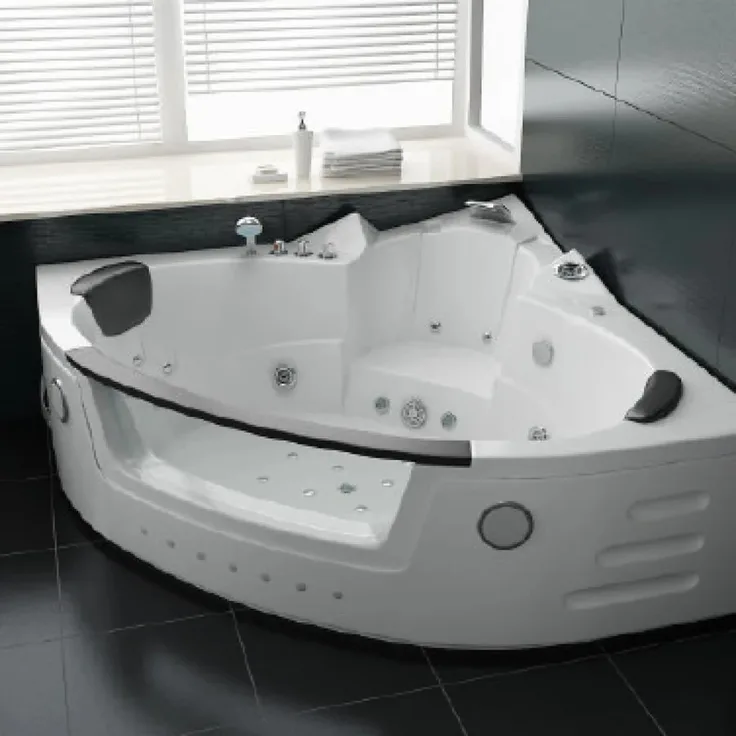 PureHaven Whirlpool 152x152 cm, elegantes Design mit Heizung, Lichttherapie, Bluetooth-Soundsystem und Reinigungsprogramm