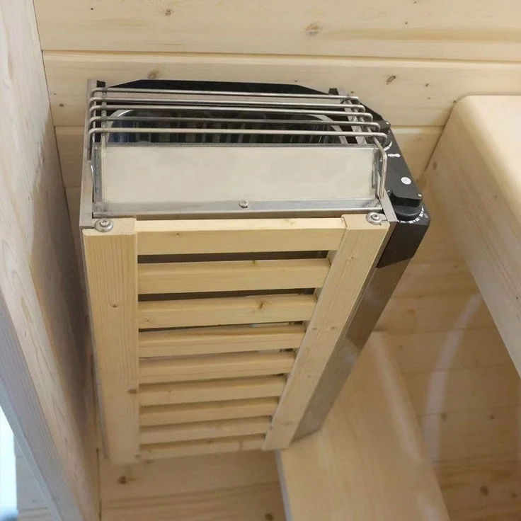 XL Luxus Outdoor Fasssauna 194x120 SET Sauna inkl. 3,6 KW Saunaofen 2 Pers. – Bild 6