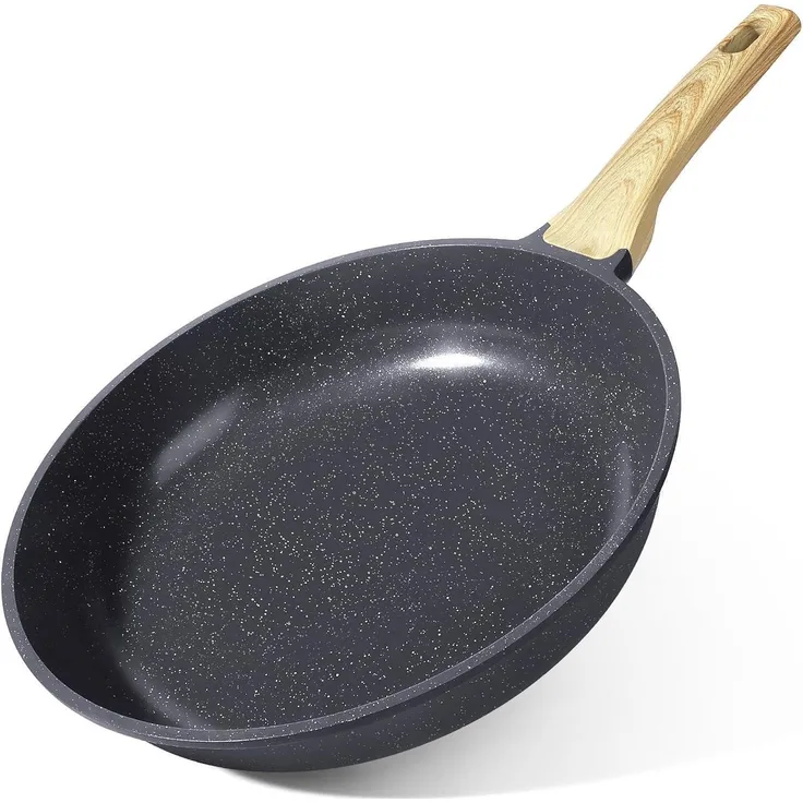 GiPP Antihaft Pfanne 24cm mit Deckel Induktion Granit Beschichtung Grau