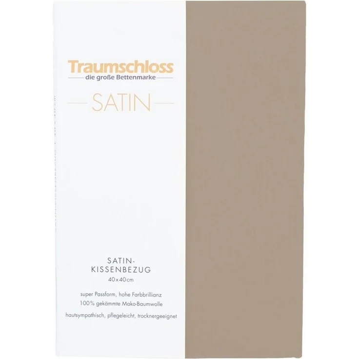 Traumschloss Kissenbezug Mako-Satin, (1 Stück), 100% Mako-Baumwolle, mit Reißverschluss – Bild 1
