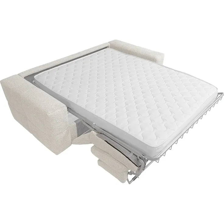 Vente-unique - ISSORO Sofa Stoff Beige - B 105 cm x H 90 cm x L 235 cm – Bild 4