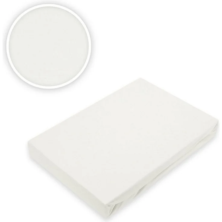 Microfaser Marke Spannbettlaken 90 - 100 x 200 cm + 30 cm Weiß – Bild 3