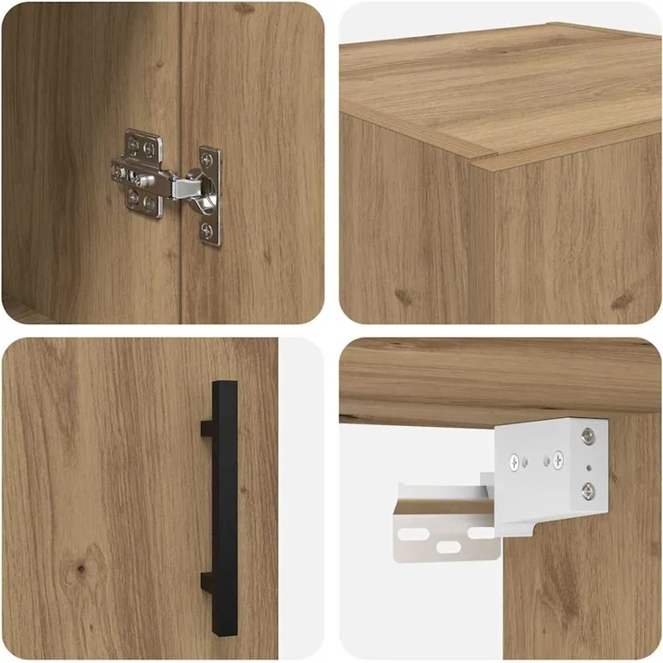 vidaXL Wandschrank Artisan-Eiche 34,5 x 34 x 90 cm Holzwerkstoff 882614 – Bild 9