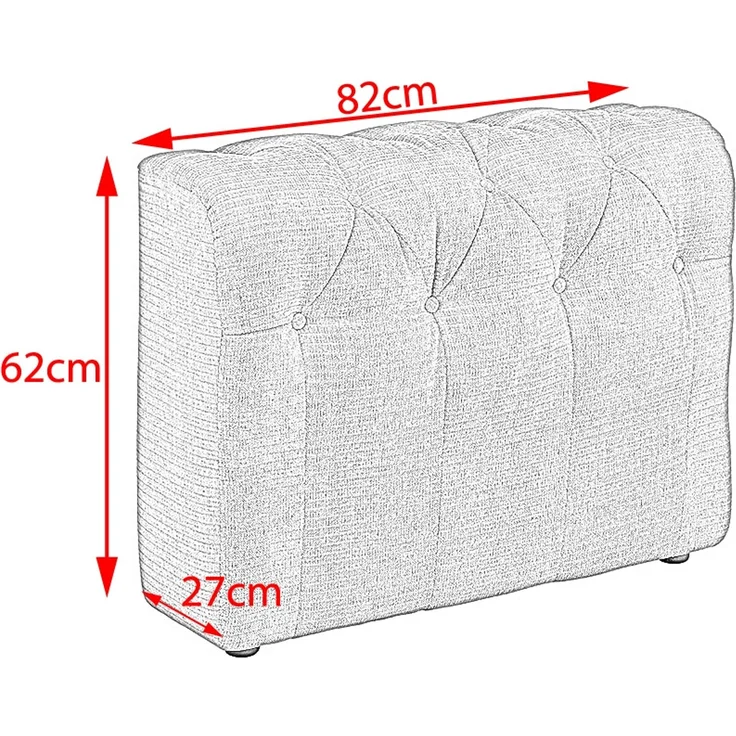KAWOLA Sofa Seitenelement SEPHI medium Cord Vintage rot 62 x 27 x 82 cm – Bild 7