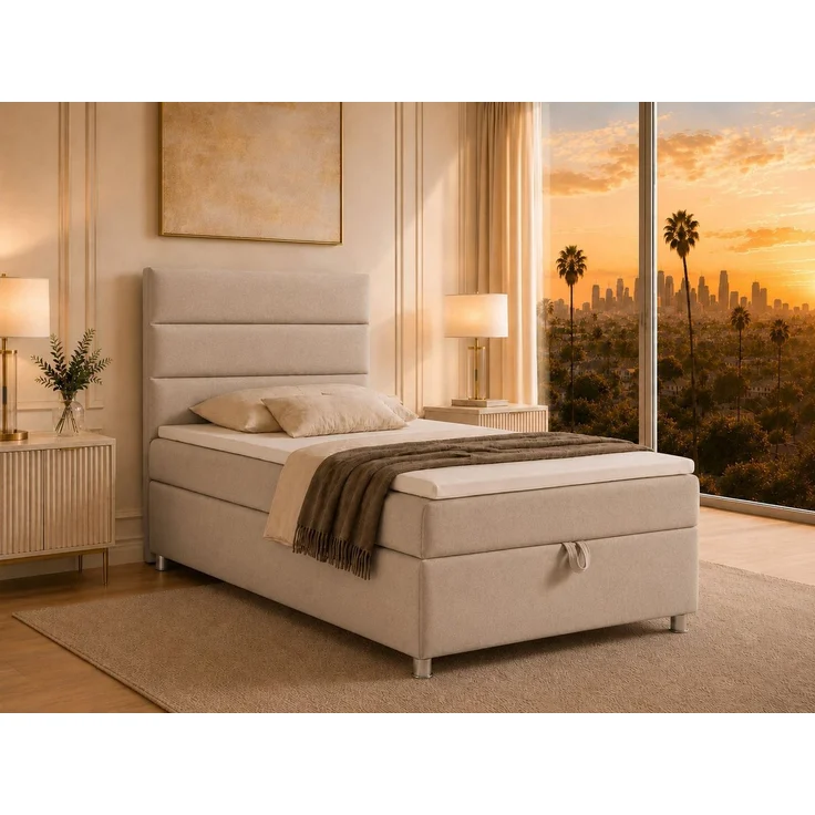 Best for Home Boxspringbett K-4 mit Stauraum, Topper & Bonellfederkern (Komplettset, 1-St, Boxspringbett inklusive Matratze und Topper), ca. 5 cm PUR-Schaum-Topper – Bild 1