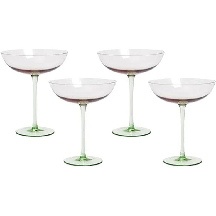 Martini Gläser im 4er Set DIOPSIDE 250 ml Rosa – Bild 1
