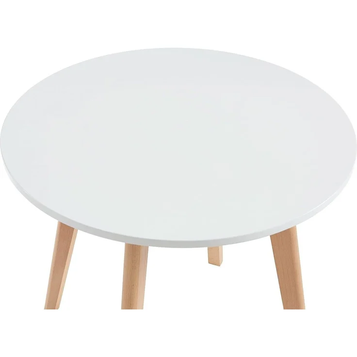 Vente-unique - LOULOUNE Essgruppe PlastikHolz, Platte BeigeWeiß - B 60 cm x H 51 cm x L 60 cm – Bild 6