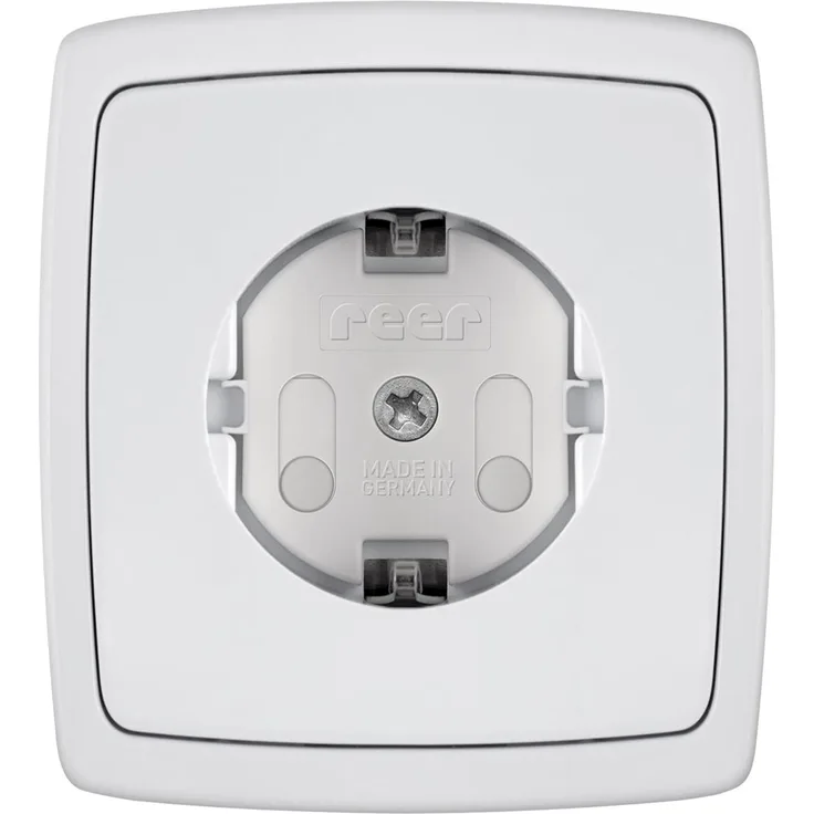 160110 reer Steckdosenschutz, KINDERSICHERUNG, schraubbar, weiß, 40er