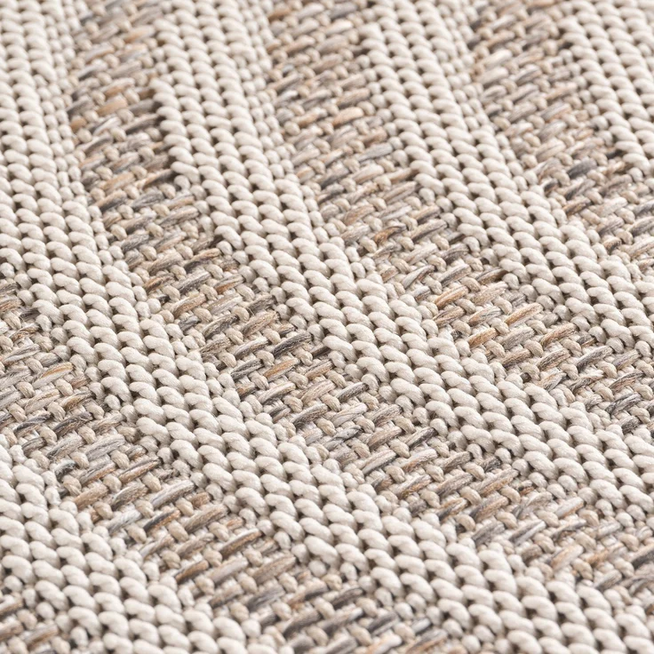 In- & Outdoor Teppich Desert 1301, rund - Ø 120 cm - Beige – Bild 5