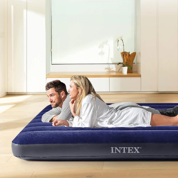 Intex 'Queen Dura-Beam Classic Downy' Luftbett, blau, 152 x 203 x 25 cm – Bild 7