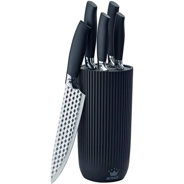 KING Messer-Set CONIC (Set, 6-tlg), Messerklingen mit Wabenstruktur – Bild 2
