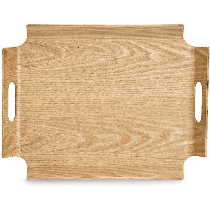 ZELLER 25654 Serviertablett, Holz/Eichefurnier, ca. 44,5 x 33,5 x 4,5 cm – Bild 2
