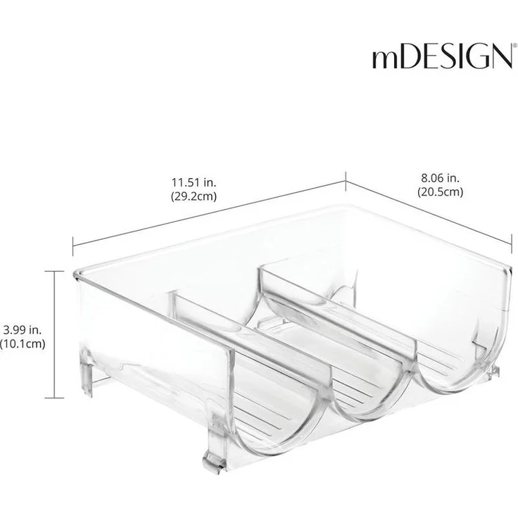 mDesign Flaschenregal Weinregal 8er-Set stapelbar Kunststoff transparent – Bild 2