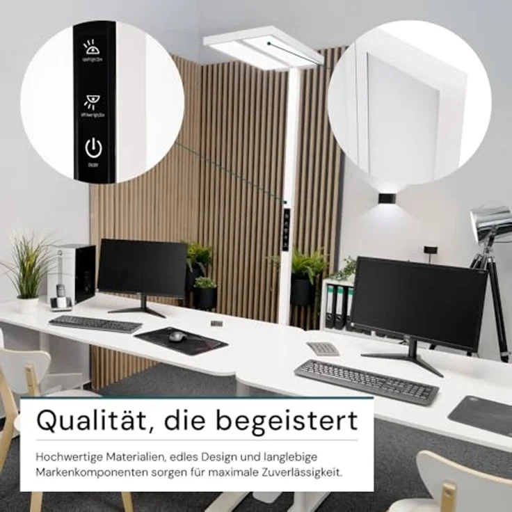LUXULA LED-Büro-Stehleuchte, Up/Down, 120W, 4000K, EEK: F, 8500lm, IP20, dimmbar, weiß – Bild 6