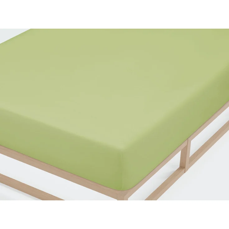 Castell Jersey-Stretch-Spannbetttuch, Pistaziengrün, 1x 90x190 cm - 100x200 cm, 90x200 cm – Bild 1