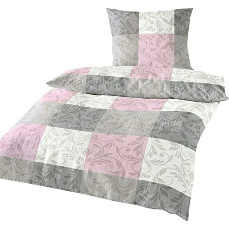 TRAUMSCHLAF Bettwäsche Fleur rose, Seersucker, 2 teilig, bügelfreie Seersucker Qualität