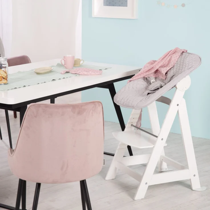 roba Treppenhochstuhl 'Born Up' - Set 2 in 1 - 'roba Style' grau - mit Liegefunktion - ab Geburt – Bild 10