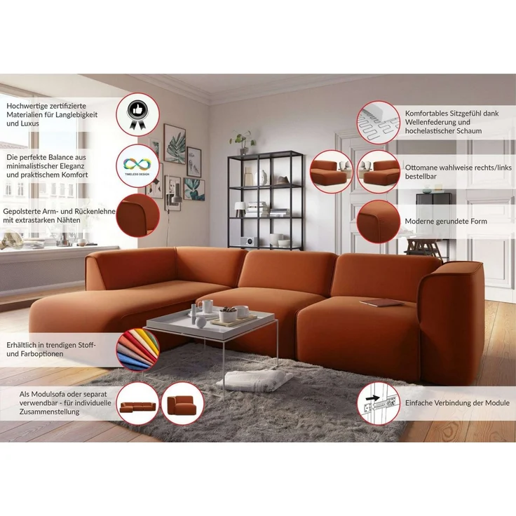 OTTO home Ecksofa Merid L-Form, B: 295 cm - OTTO. Verlässliche Qualität, jederzeit durch Module erweiterbar – Bild 2