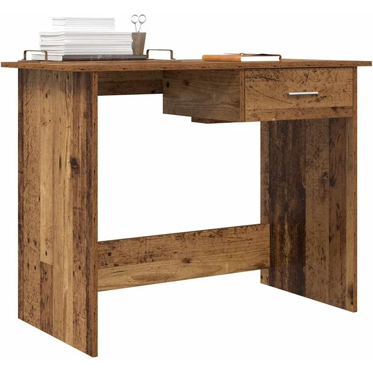 vidaXL Schreibtisch Altholz 100 x 50 x 76 cm Holzwerkstoff 875248 – Bild 2
