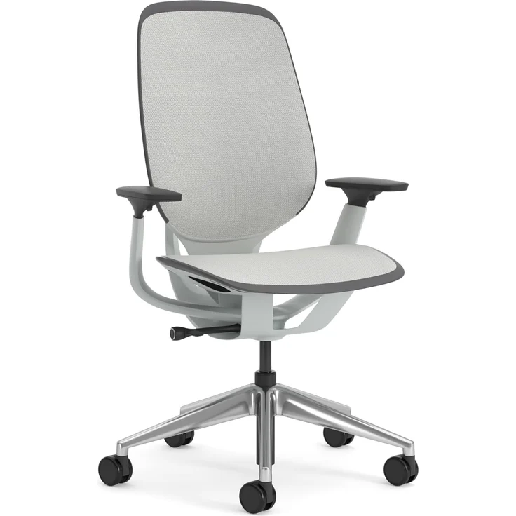 Karman Steelcase Ergonomischer Bürostuhl, höhenverstellbarer Stuhl mit Opaque Möwengrau Bezug – Bild 1