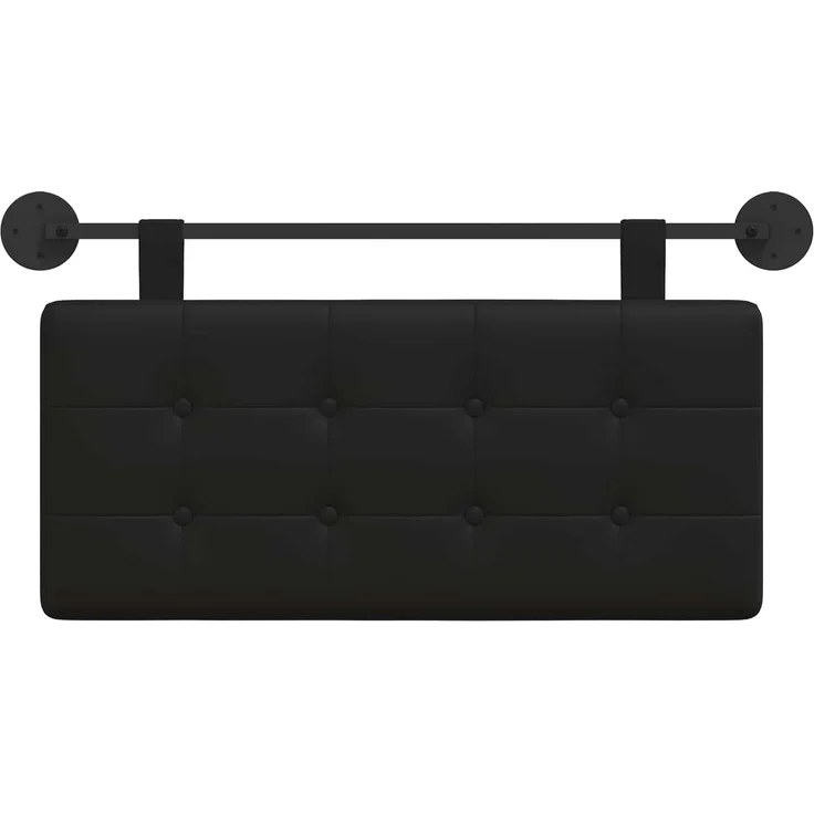 vidaXL Hängendes Kopfteil Schwarz Kunstleder 5 x 100 x 55 cm (Art-Nr 42031883) – Bild 5