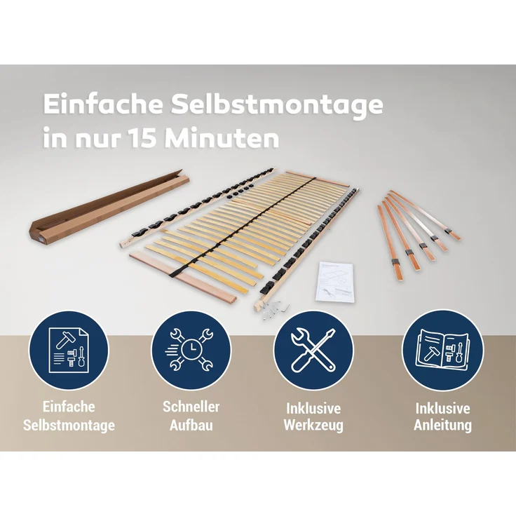Max NV Lattenrost Set, 2 x 90x200 cm – Bild 6