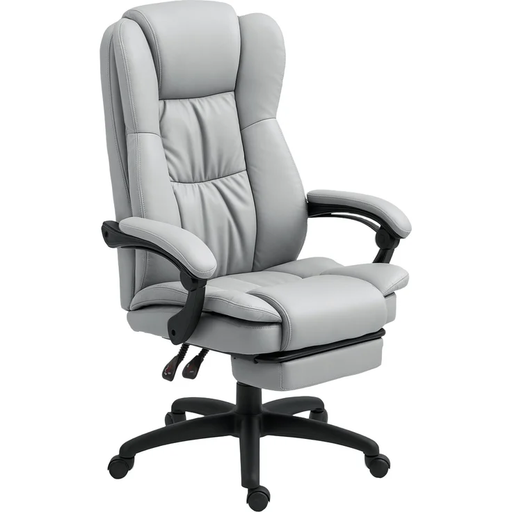 MELAYR, Bürostuhl mit Massagefunktion, Höhenverstellbar, 82 x 35 x 66 cm, Grau – Bild 2