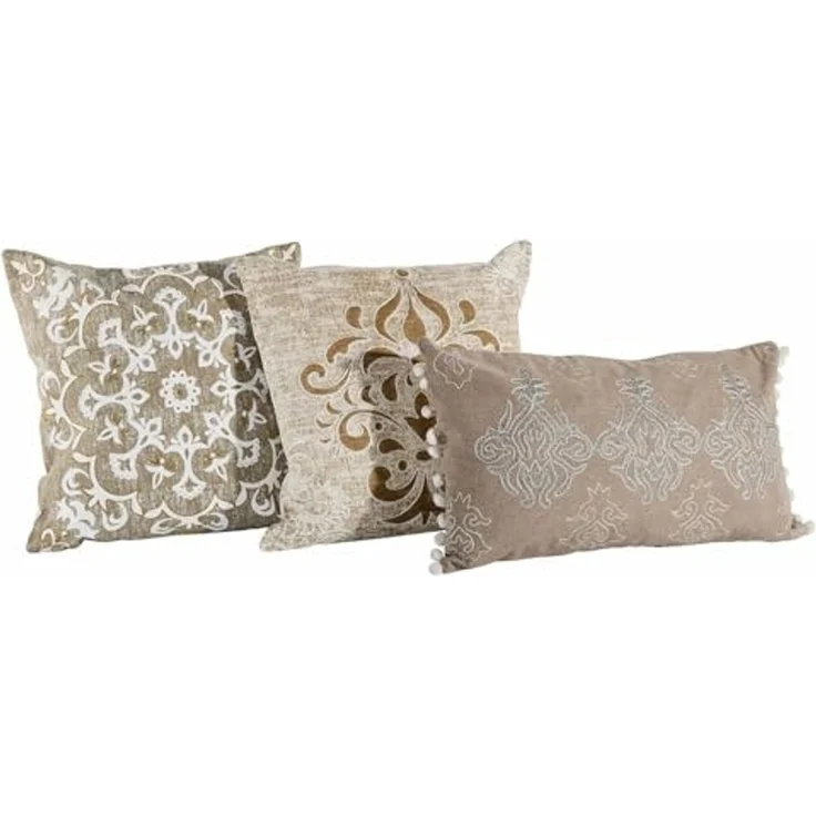 Mirabeau Kissenhülle Kissenhülle 3er Set Emelin creme, (3 Stück) – Bild 1