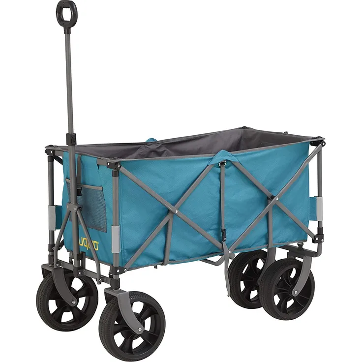 Uquip Faltbarer Bollerwagen Holly XXL - Vollgummi Reifen, Große Ladefläche 100kg