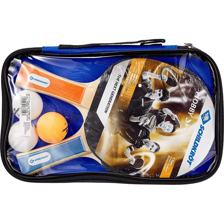 Donic-Schildkröt Tischtennis-Set Hobby, für 2 Spieler (2 Schläger, 3 Bälle, in Tragetasche, gute Freizeitqualität), 788602 – Bild 1