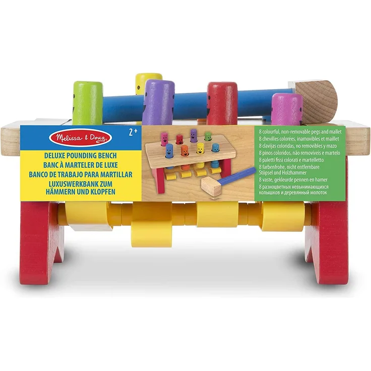 Melissa & Doug Klopf- und Hammerbank | Luxusausführung | entwicklungsförderndes Spielzeug | motorische Fähigkeiten | Problemlösung | 2+ | Geschenk für Jungen oder Mädchen