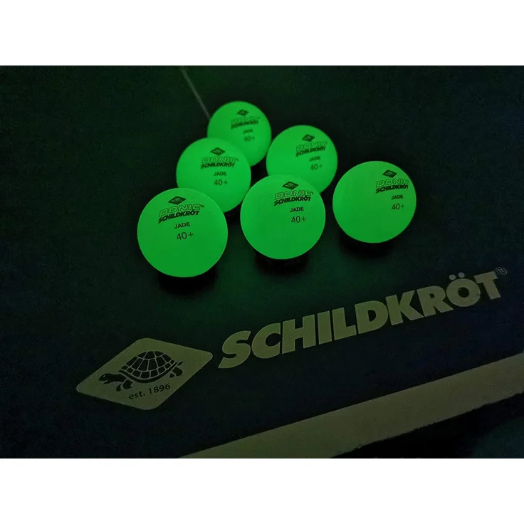 Tischtennisball "Glow in the Dark", 6 hellgrüne, fluoreszierende Bälle – Bild 4