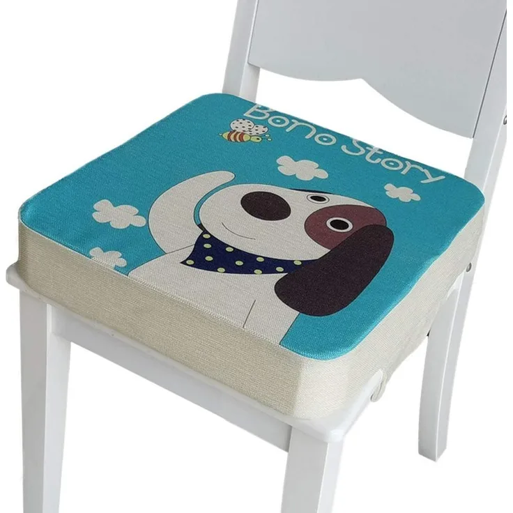 Kinder Sitzkissen Sitzerhöhung Stuhl, Fansu Baby Tragbar Sitzkissen Cartoon Quadratische Verstellbar Zerlegbar Kleinkinder Esszimmerstuhl ErhöHen Pad Esszimmer Boostersitze (Hund,40x40x8cm)
