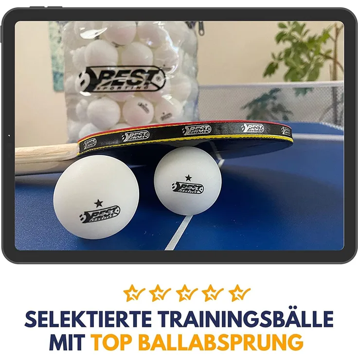 Best Sporting Tischtennisbälle, weiß, 6 Stück, Trainingsball 1*