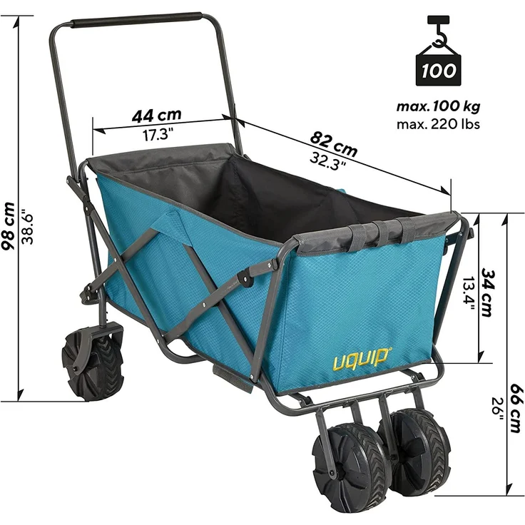 Uquip Faltbarer Strand Bollerwagen – Bild 5