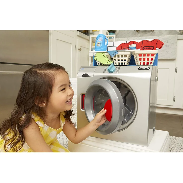 little tikes 651410 First Wascher Dryer Interaktiv & Realistisch mit Geräuschen Schein Spielgerät für Kinder – Bild 6