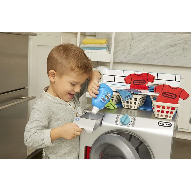 little tikes 651410 First Wascher Dryer Interaktiv & Realistisch mit Geräuschen Schein Spielgerät für Kinder – Bild 2
