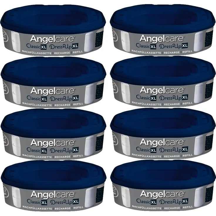 Angelcare Nachfüllkassetten für Windeleimer Dress-Up und Classic XL 8 Stück
