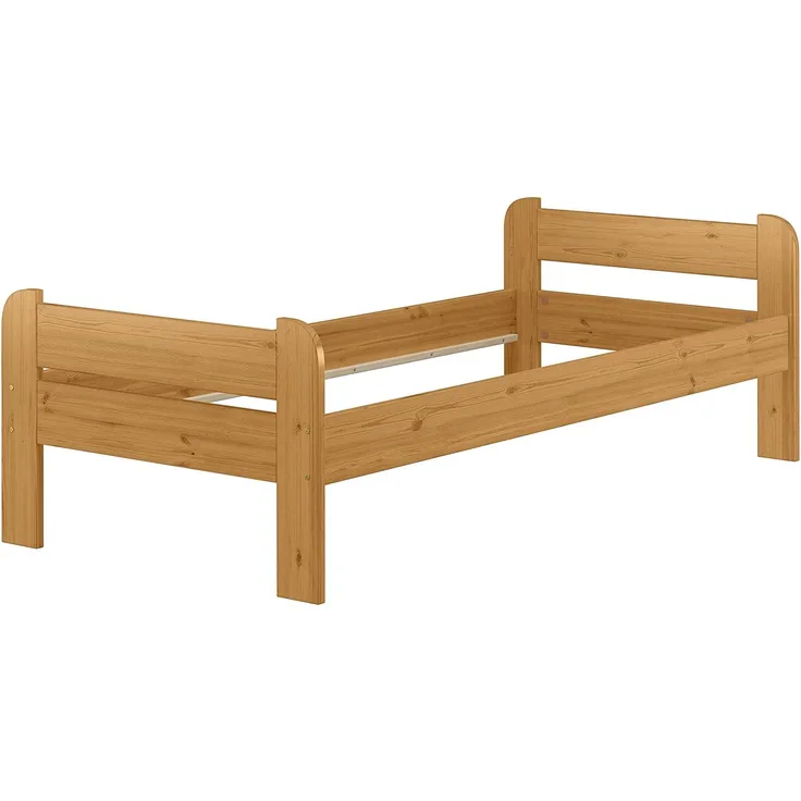 Erst-Holz Einzelbett 900x200 Kiefer Echtholz in Eicheton gebeizt , ohne Zubehör