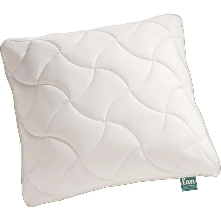Frankenstolz Kissen gesteppt Chiemsee Made in Green, nachhaltiger Schlafkomfort, Größe 80x80 cm