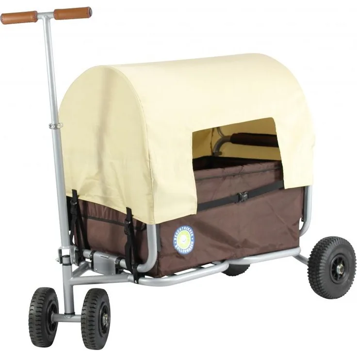 Beachtrekker 'Life' Klappbollerwagen Natur inkl. Feststellbremse und Verdeck