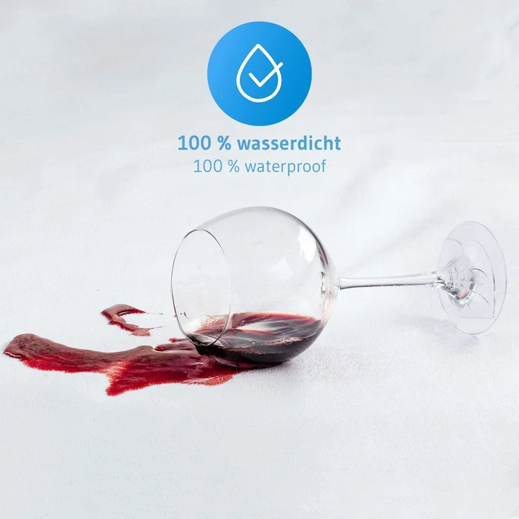 Matratzenschoner 180 x 200 cm wasserdicht | Atmungsaktive Matratzenauflage 180/200 | Hygienischer Anti-Milben Matratzenbezug | Wasserundurchlässiger Matratzen-Schutz | Matratzen-Topper 180x200 – Bild 6