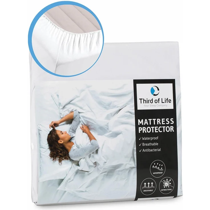 Matratzenschoner 120x200cm wasserdicht | Atmungsaktive Matratzen-Auflage | Anti-Milben Bezug unter Spann-Bettlaken | Wasserundurchlässiger Matratzenschutz | Hygienischer Matratzen-Topper 120-x-200 cm – Bild 9