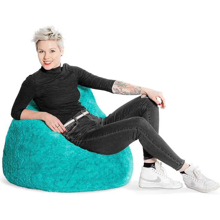 SITTING POINT only by MAGMA Sitzsack Fluffy XL ca. 220 Liter türkis – Bild 4