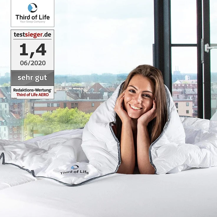 AERO ActiveClima Bettdecke Mono 155 x 220 cm mit Fußteil – Bild 3